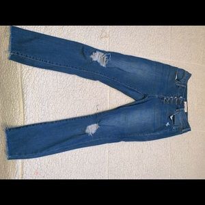 High waisted skinny jeans